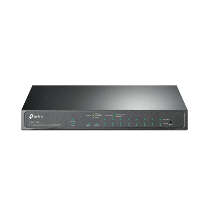 TP-Link TL-SG1210MPE / Easy Smart гигабитный коммутатор с 8 портами PoE+ и 2 SFP слотами