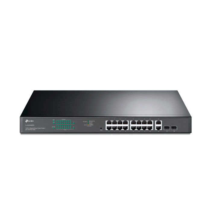 TP-Link TL-SG1218MPE / Easy Smart гигабитный коммутатор с 16 портами PoE+ и 2 SFP слотами