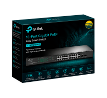 TP-Link TL-SG1218MPE / Easy Smart гигабитный коммутатор с 16 портами PoE+ и 2 SFP слотами