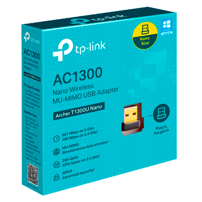 TP-Link Archer T1300U / AC1300 Двухдиапазонный беспроводной USB-адаптер Wi-Fi