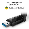 TP-Link Archer T3U Plus / AC1300 Двухдиапазонный беспроводной USB-адаптер Wi-Fi высокого усиления