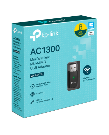 TP-Link Archer T3U / AC1300 Двухдиапазонный беспроводной USB-адаптер Wi-Fi