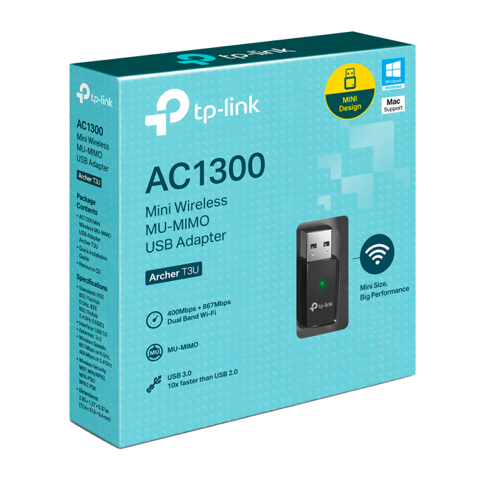 TP-Link Archer T3U / AC1300 Двухдиапазонный беспроводной USB-адаптер Wi-Fi