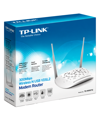 TP-Link TD-W9970 / N300 Беспроводной маршрутизатор со встроенным VDSL/ADSL-модемом и USB-портом