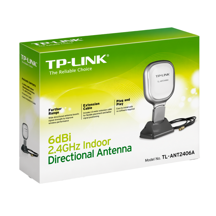 TP-Link TL-ANT2406A / 2,4 ГГц направленная 6 дБи антенна для помещения