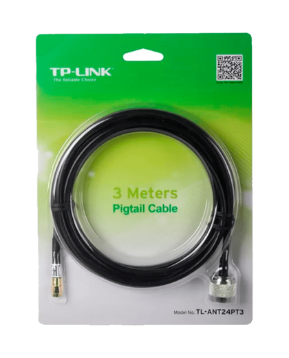 TP-Link TL-ANT24PT3 / Переходник штекер N RP-SMA 3m, Кабель антенный пигтейл (Pigtail)
