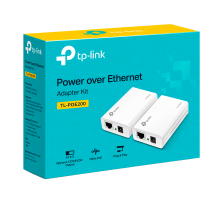 TP-Link Omada TL-PoE200 / Комплект адаптеров Power over Ethernet (PoE-инжектор+сплиттер)