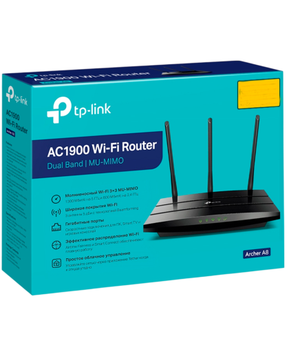 TP-Link Archer A8 / AC1900 Двухдиапазонный гигабитный роутер Wi-Fi