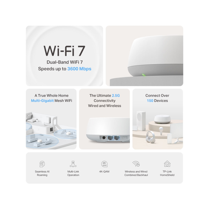 TP-Link Deco BE25 (3-pack) / BE3600 Whole Home Mesh WiFi 7
