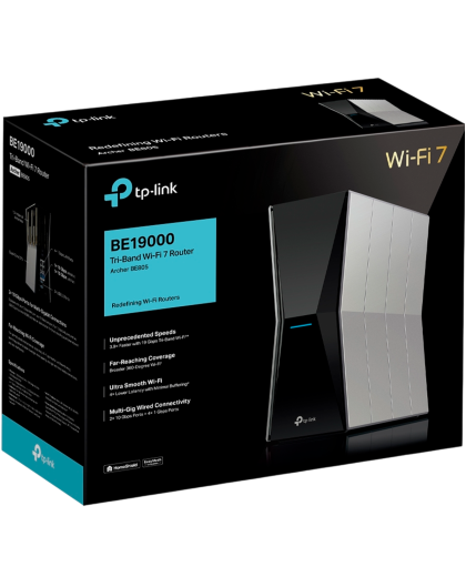 TP-Link Archer BE805 / BE19000 Трехдиапазонный маршрутизатор Wi-Fi 7
