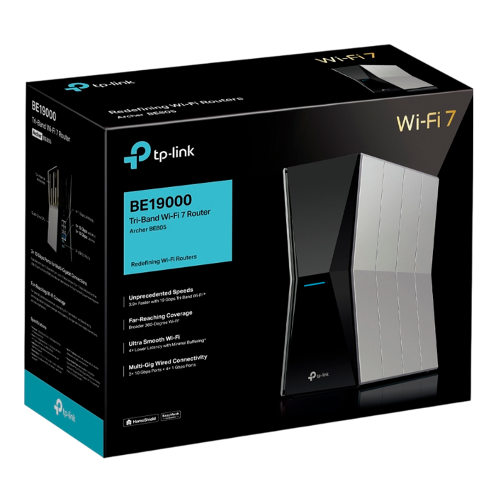 TP-Link Archer BE805 / BE19000 Трехдиапазонный маршрутизатор Wi-Fi 7