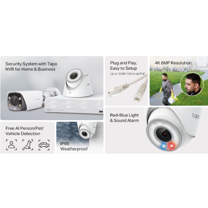 TP-Link Tapo C2085 / Уличная PoE-камера видеонаблюдения в виде поворотной башни