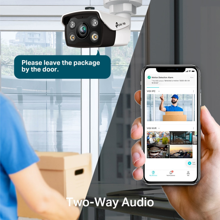 TP-Link VIGI C350 (2.8мм) / 5MP Full-Color Уличная цилиндрическая IP-камера