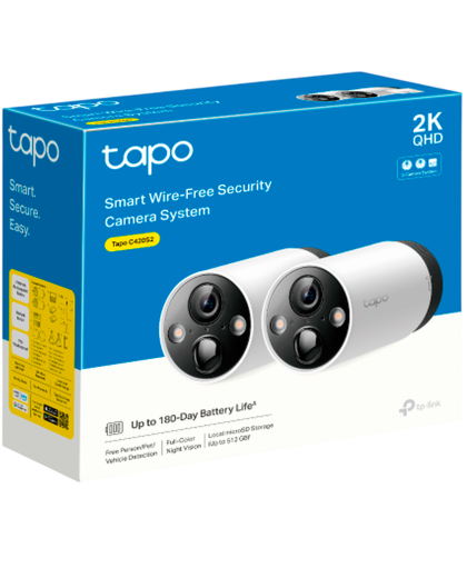 TP-Link Tapo C420S2 / Умная система видеонаблюдения с 2 камерами с аккумулятром и поддержкой ИИ