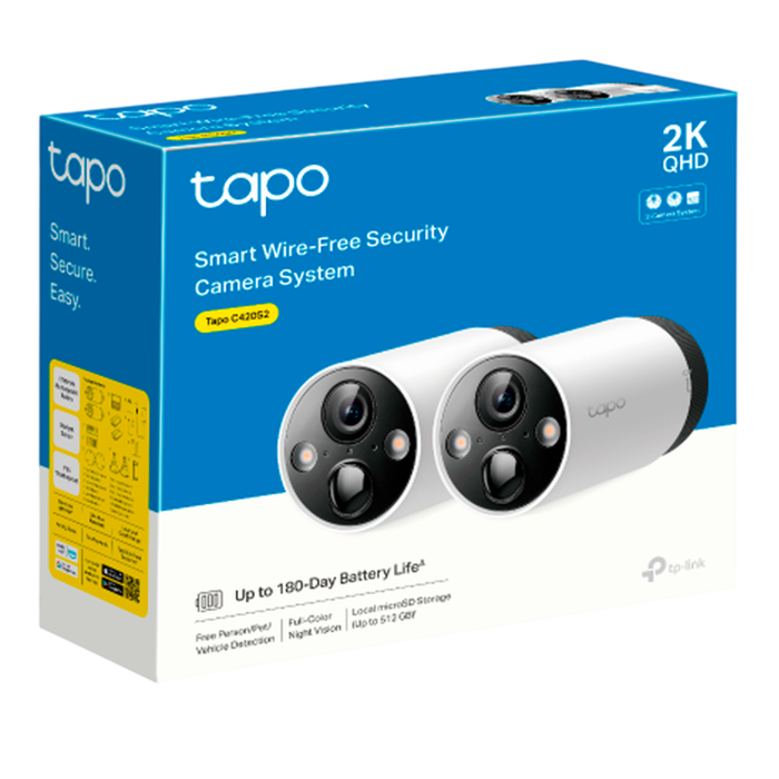 TP-Link Tapo C420S2 / Умная система видеонаблюдения с 2 камерами с аккумулятром и поддержкой ИИ
