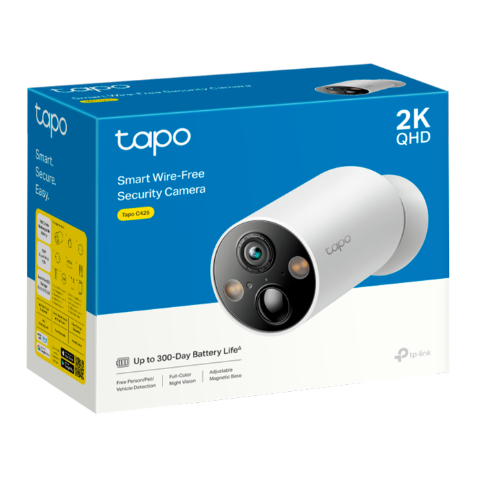 TP-Link Tapo C425 KIT / Комплект умной камеры с поддержкой ИИ и солнечной панели