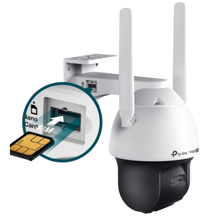 TP-Link VIGI C540-4G (4мм) / 4MP ColorPro Уличная поворотно-наклонная IP-камера с поддержкой 4G
