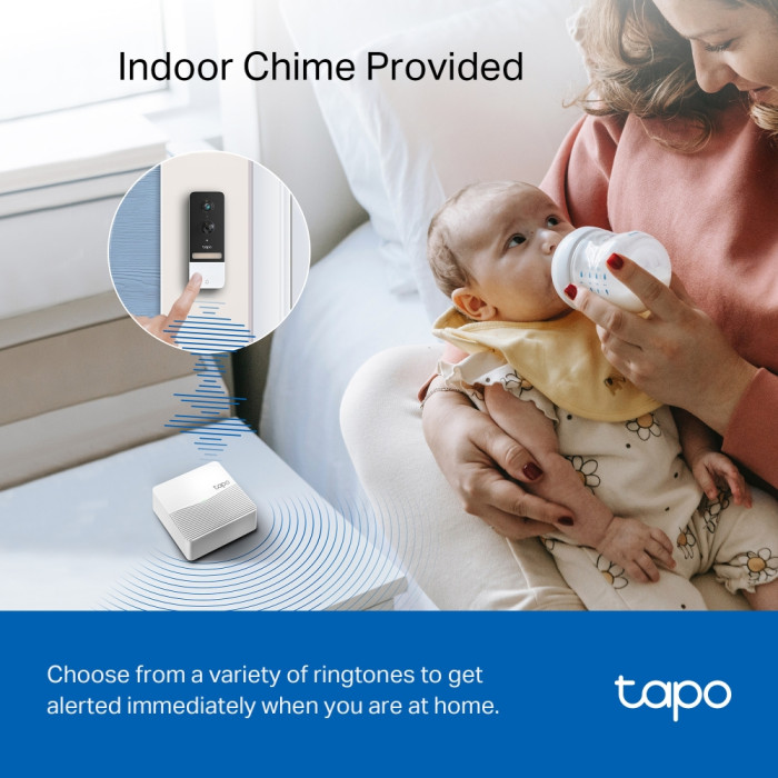 TP-Link Tapo D230S1 / Умный дверной звонок с камерой 2K 5MP, аккумулятором и центром управления
