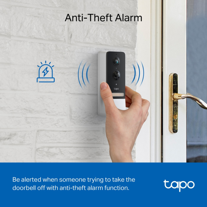 TP-Link Tapo D230S1 / Умный дверной звонок с камерой 2K 5MP, аккумулятором и центром управления