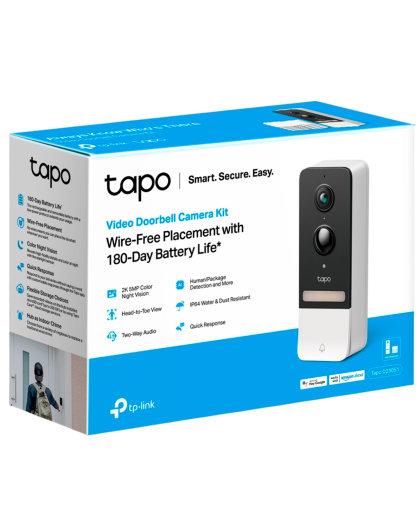 TP-Link Tapo D230S1 / Умный дверной звонок с камерой 2K 5MP, аккумулятором и центром управления