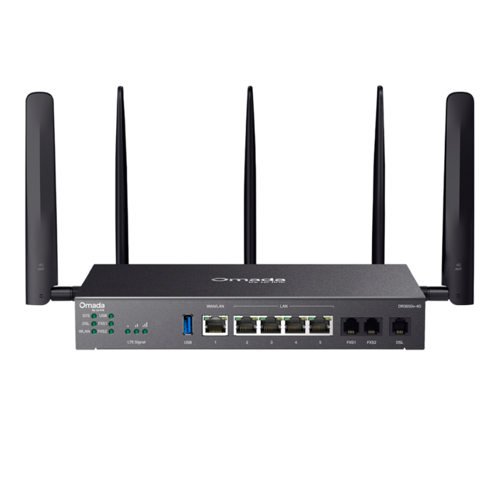 TP-Link Omada DR3650v-4G / AX3000 гигабитный настольный ADSL/VDSL шлюз WiFI 6 с 4G+ LTE