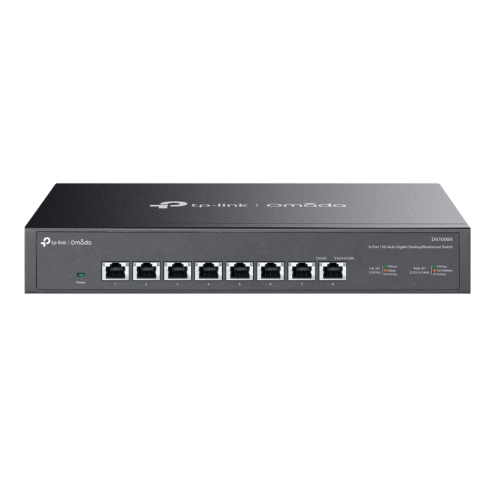 TP-Link Omada DS1008X / 8-портовый 10G неуправляемый коммутатор для рабочего стола/стойки