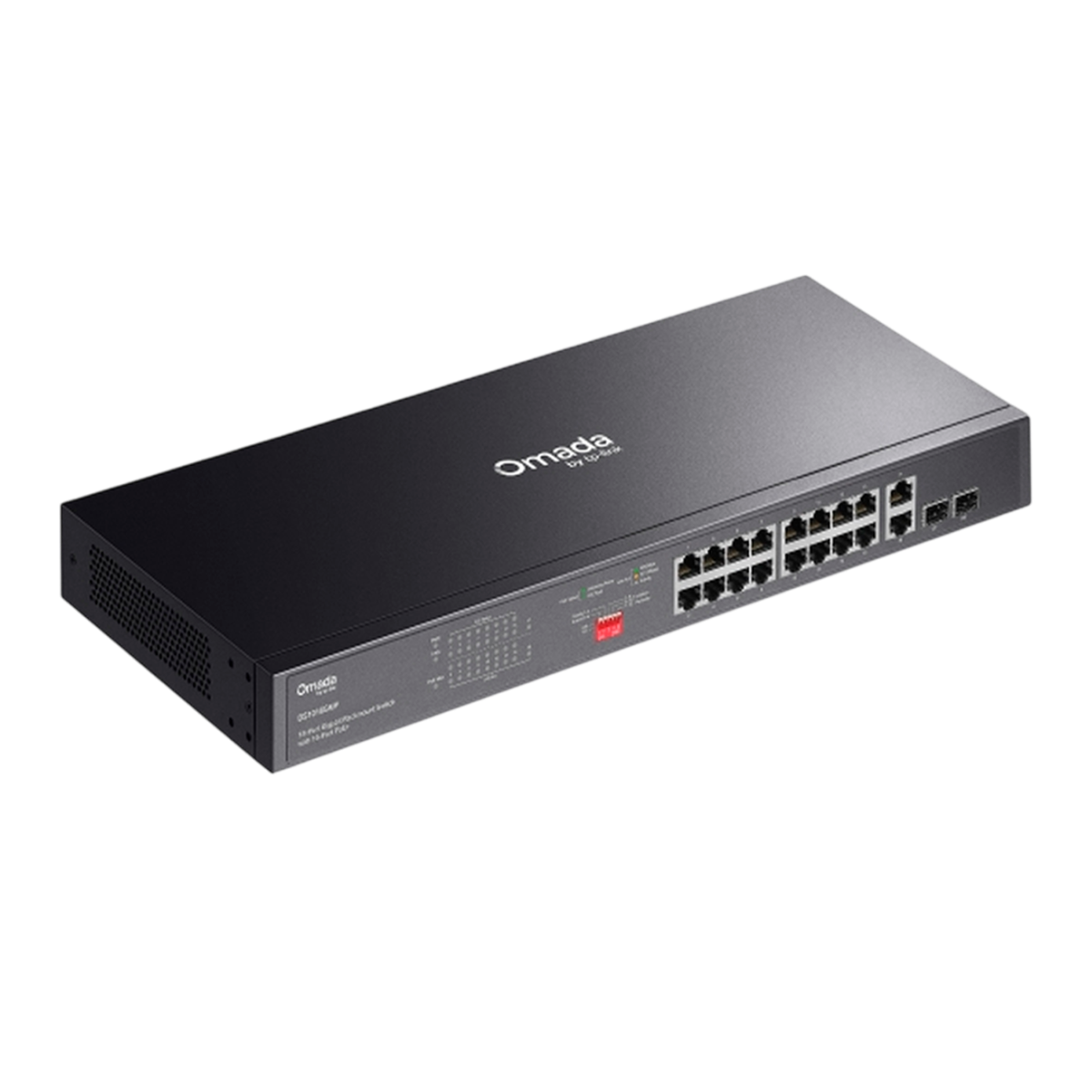 TP-Link Omada DS1018GMP / 8-портовый гигабитный неуправляемый коммутатор в стойке с 16-портовым PoE+