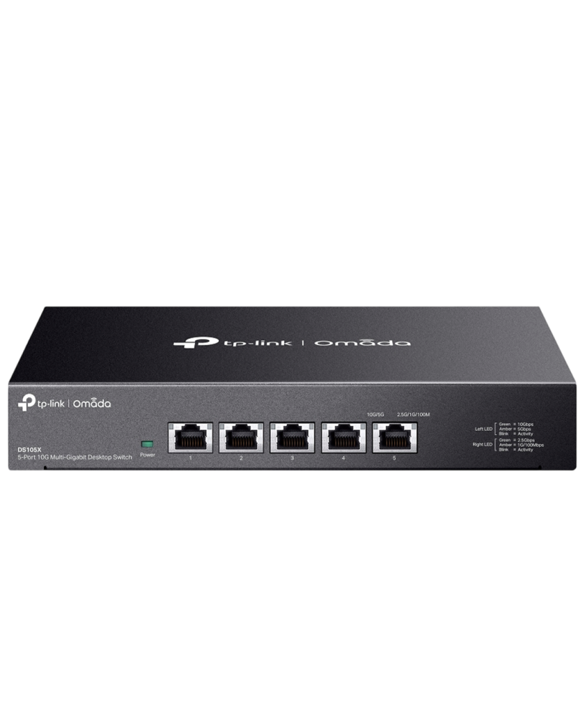 TP-Link Omada DS105X / 5-портовый 10G неуправляемый настольный коммутатор