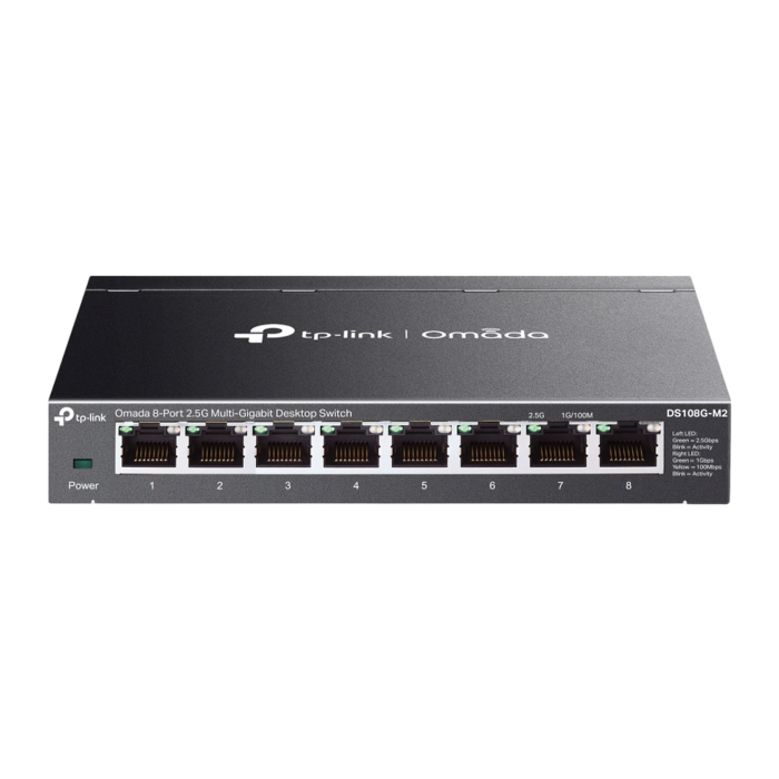 9 TP-Link Omada DS108G-M2 / 8-портовый 2.5G мультигигабитный неуправляемый настольный коммутатор