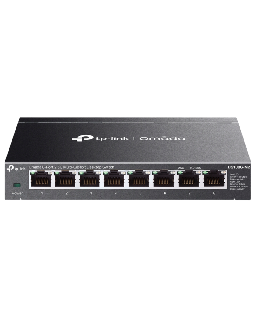 TP-Link Omada DS108G-M2 / 8-портовый 2.5G мультигигабитный неуправляемый настольный коммутатор