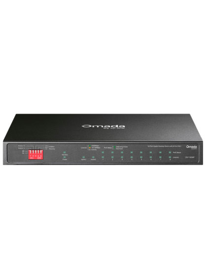 9 TP-Link Omada DS110GMP / 10-портовый гигабитный неуправляемый настольный коммутатор с 8-портовым PoE+