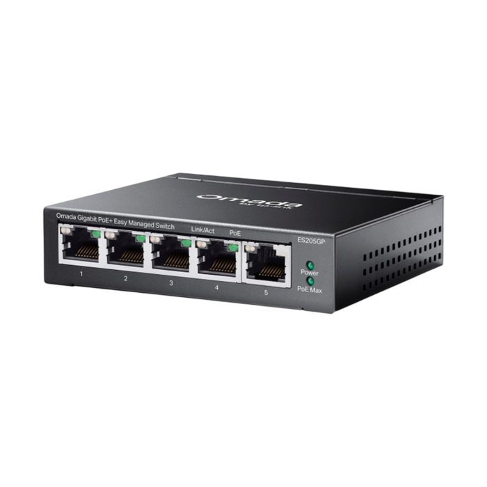 TP-Link Omada ES205GP / Коммутатор 5-портовый гигабитный Easy Managed с 4 портами PoE+