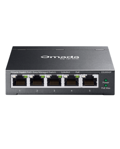 TP-Link Omada ES205GP / Коммутатор 5-портовый гигабитный Easy Managed с 4 портами PoE+