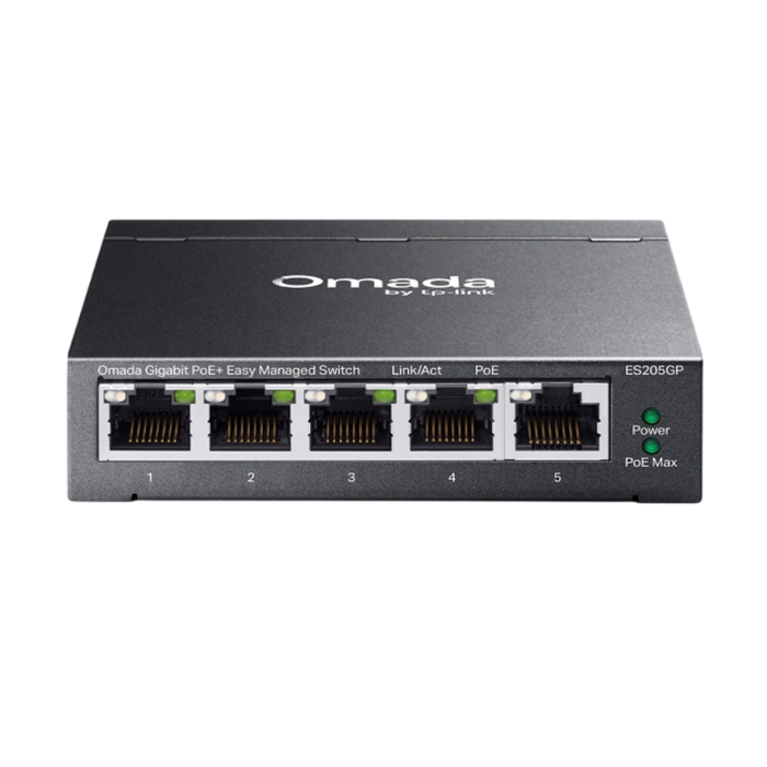 TP-Link Omada ES205GP / Коммутатор 5-портовый гигабитный Easy Managed с 4 портами PoE+