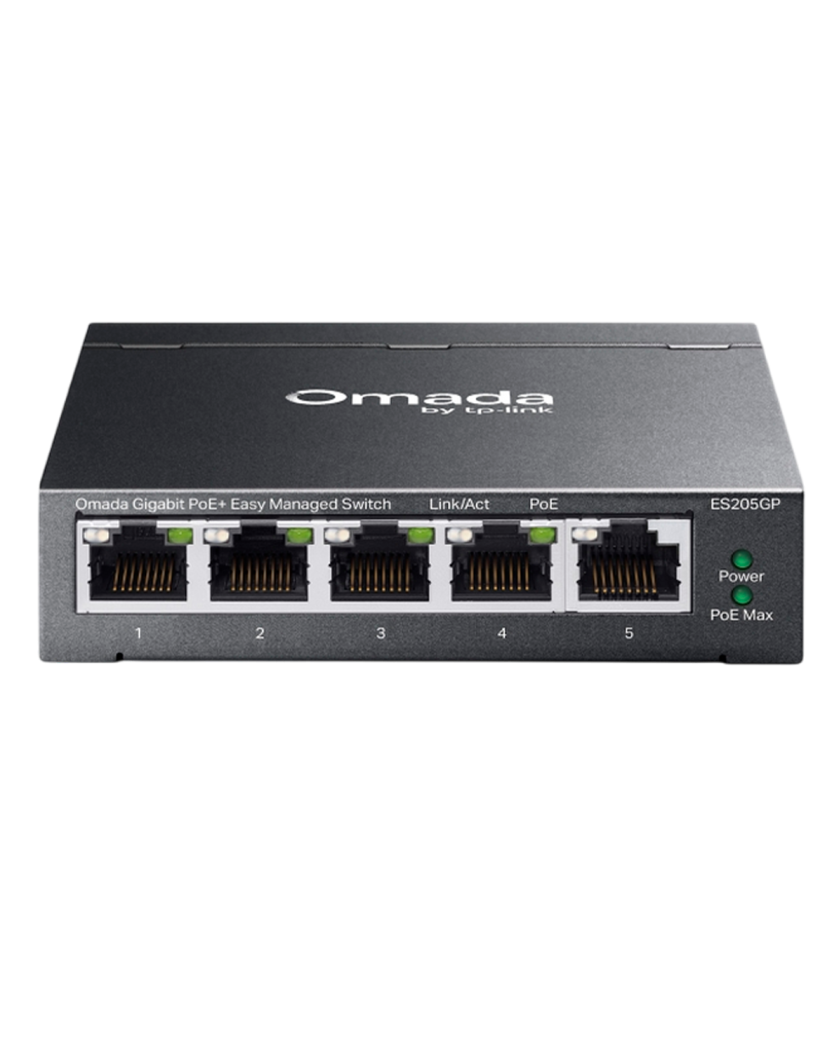 TP-Link Omada ES205GP / Коммутатор 5-портовый гигабитный Easy Managed с 4 портами PoE+