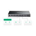 TP-Link Omada ES210GMP / Коммутатор 10-портовый гигабитный Easy Managed с 8 портами PoE+