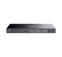 TP-Link Omada ES220GMP / Коммутатор 20-портовый гигабитный Easy Managed с 16 портами PoE+