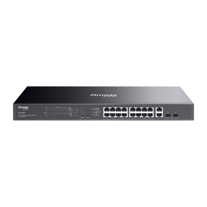 TP-Link Omada ES220GMP / Коммутатор 20-портовый гигабитный Easy Managed с 16 портами PoE+