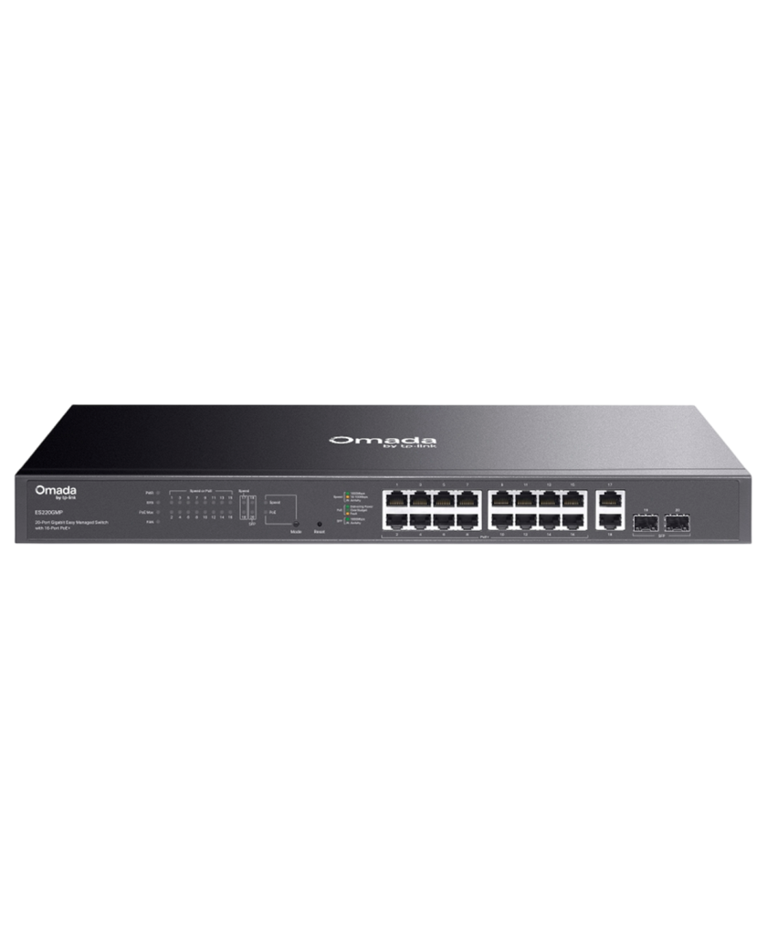 TP-Link Omada ES220GMP / Коммутатор 20-портовый гигабитный Easy Managed с 16 портами PoE+