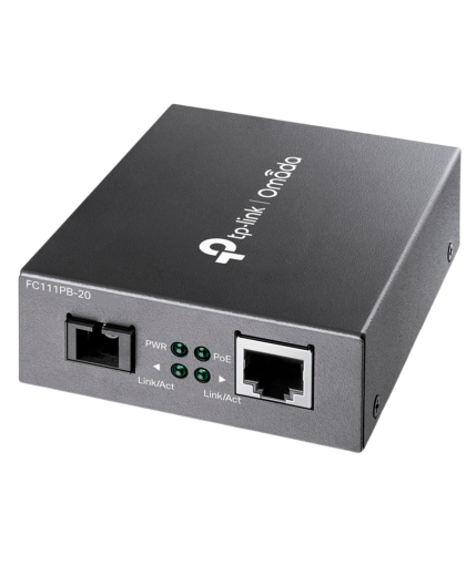 TP-Link Omada FC111PB-20 / Медиаконвертер WDM 10/100 Мбит/с с 1-портовым PoE