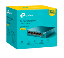 TP-Link LS105G / Коммутатор неуправляемыйс 5 портами 10/100/1000 Мбит/с