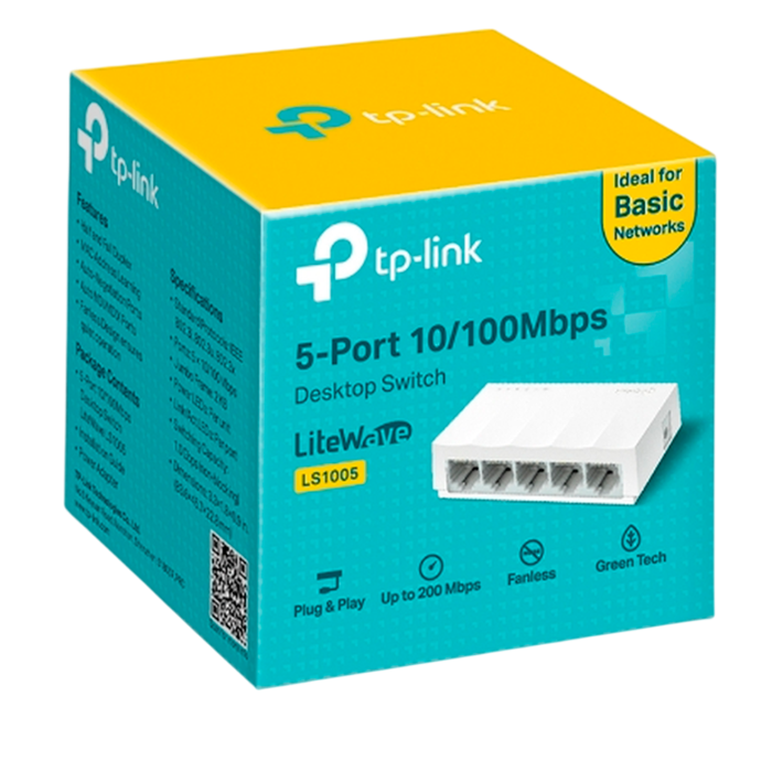 TP-Link LS1005 / Коммутатор неуправляемый 5-портовый 10/100 Мбит/с