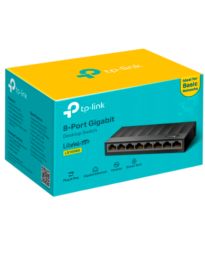 TP-Link LS1008G / Коммутатор неуправляемый  с 8 гигабитными портами