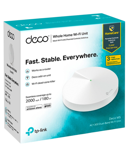 TP-Link Deco M5 (1-pack) / AC1300 Mesh-система Wi-Fi 5