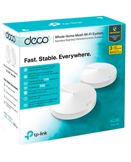 TP-Link Deco M5 (2-Pack) / AC1300 Mesh-система Wi-Fi 5