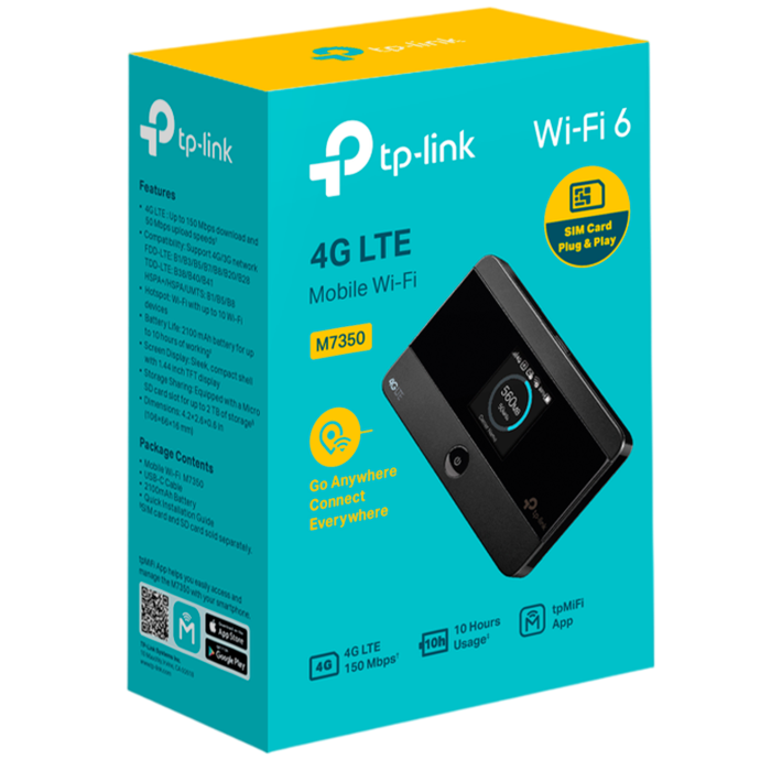 TP-Link M7350 / Мобильный LTE-Advanced маршрутизатор со скоростью 150 Мбит/с 