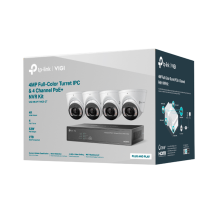 TP-Link VIGI NK4P-T4425-2T / Комплект 4MP Full-Color турельная IPC & 4 канальный PoE+ NVR