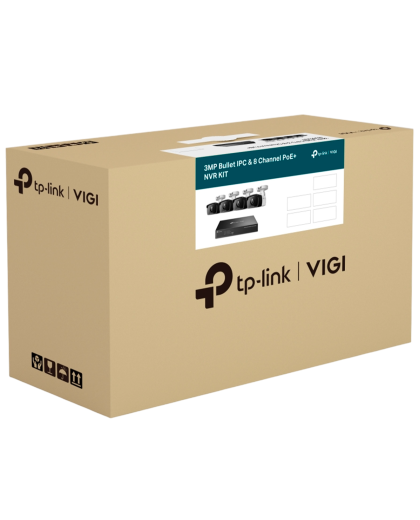 TP-Link VIGI NK8P-B434I / Комплект 3MP Bullet IPC и 8-канального PoE+ NVR