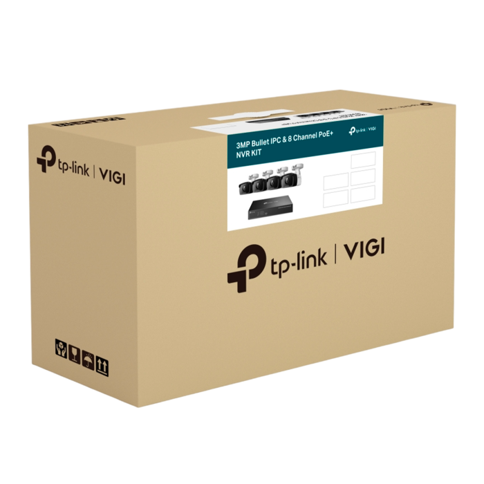 TP-Link VIGI NK8P-B434I / Комплект 3MP Bullet IPC и 8-канального PoE+ NVR