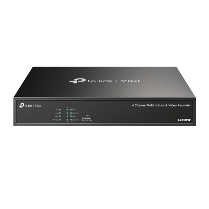 TP-Link VIGI NVR1004H-4P-2TB / 4-канальный сетевой видеорегистратор с поддержкой PoE+